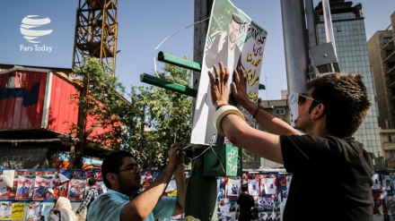Irans Präsidentschaftswahl: Wahlwerbung in Teheran