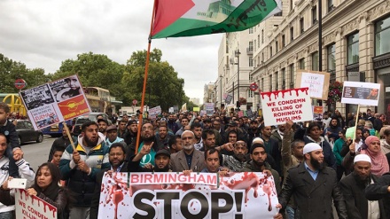 London: Demo gegen Gewalt in Myanmar