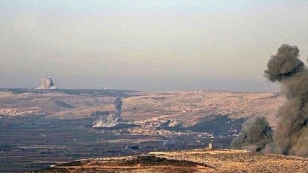 Ein türkischer Panzer in Nordsyrien zerstört