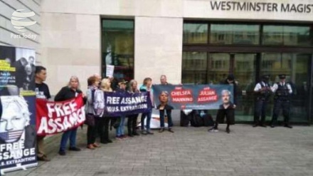 Demonstration in London  gegen Auslieferung von Assange an USA