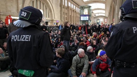 Demonstration von Rechtsextremen in Leipzig