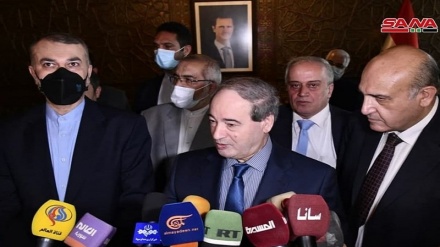 Gemeinsame Pressekonferenz von Außenministern der Islamischen Republik Iran und Syriens 