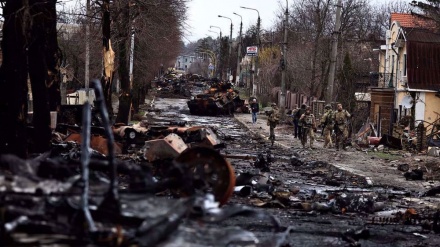 Tag 40: Russland bestreitet Tötungen von Bucha - es handle sich um einen „gefälschten Angriff“