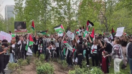 Pro-Palästinenser protestieren vor der israelischen Botschaft in Chile