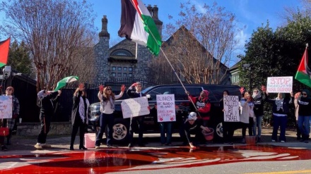„Minister für Völkermord“: Gaza-Demonstranten versammeln sich vor Blinkens Haus und fordern Waffenstillstand