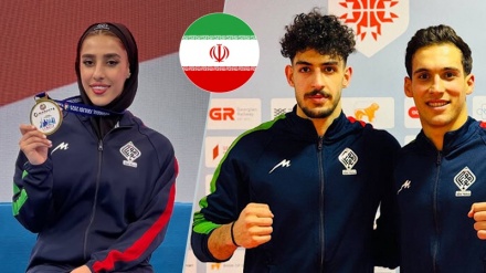Goldmedaille des iranischen Eiskletterer bei der Weltmeisterschaft, die Olympiamedaille verbrennt in den Bränden von Los Angeles