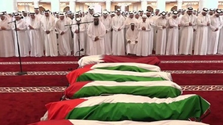 Beisetzung der Märtyrer des zionistischen Terrorangriffs auf das Hamas-Treffen in Doha, Katar